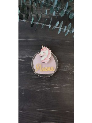 PremiumPort Renkli Unicorn Figürlü Pleksi Magnet, Sevimli ve Dekoratif Hediye