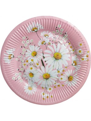 Hayaller Dükkanı Tabak Papatya Karton 300 gr 23 cm Pk:8