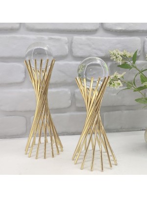 Dora Shopping Kaplama Metal 2' Set Salon Burgu Model Toplu Dekorasyon Biblo Obje