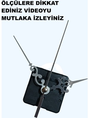 Cnr Shop Saat Mekanizması, 22 mm Şaft Sessiz Çalışır Akar Mekanizma Akrep-Yelkovan-Saniye-(Askısız)
