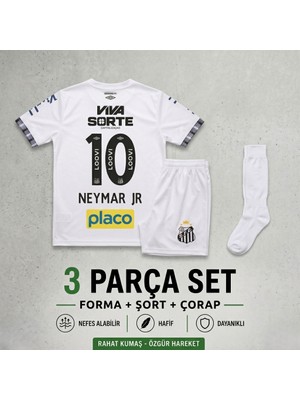 Andream  Neymar Santos Fc Çocuk Futbol Forması Forma Şort Çorap 3 Parça