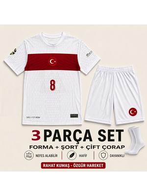 Andream Arda Güler Türkiye Milli Takım  Çocuk Futbol Forması Forma Şort Çorap 3 Parça