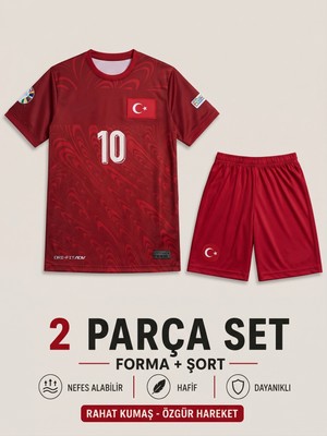 Andream Arda Güler Türkiye Milli Takım Çocuk Futbol Forması Forma Şort 2 Parça