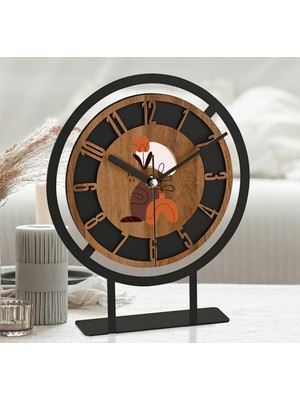 Dora Shopping Dekoratif Desenli Masa Saati