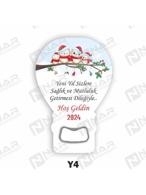 PremiumPort Yeni Yıl Temalı 40 Adet Magnet Seti, Hediyelik ve Ambalaj Dahil