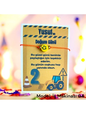 PremiumPort Kişiye Özel Doğum Günü Kartı ve Gülücük Bileklik (10’lu Set)
