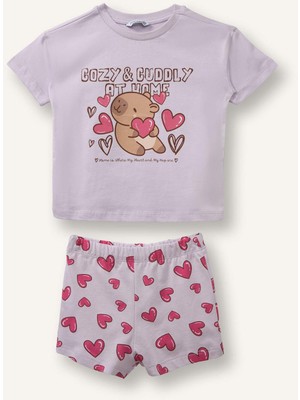 DeFacto 2'li Pijama Takımı Kız Bebek H7640A526SM
