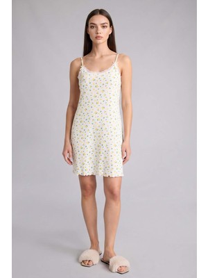 DeFacto Regular Fıt Bisiklet Yaka Askılı ELBISE H5913AX26SM