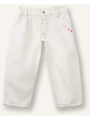 DeFacto Paperbag Esnek Bantlı Paça Pamuklu Pantolon Kız Bebek H6536A526SM