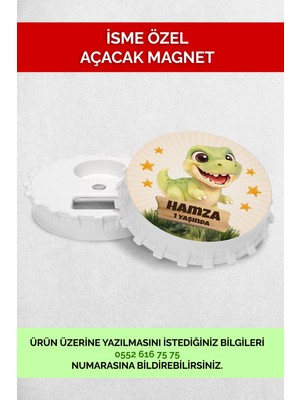 PremiumPort Dinozor Temalı T-Rex Figürlü Doğum Günü Hediyesi Magnetleri, 10 Adet