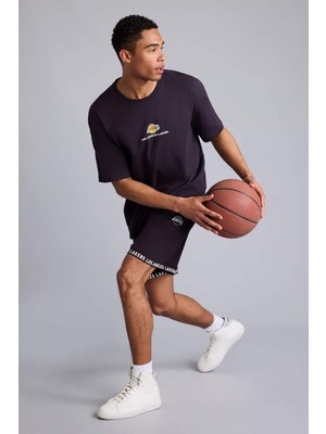 DeFacto NBA Los Angeles Lakers Standart Fit Şort E2243AX26SP