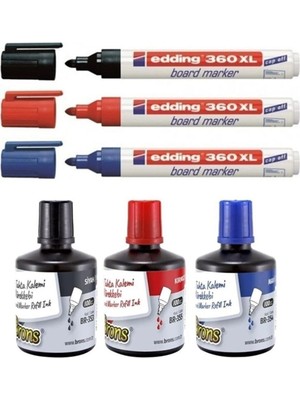 Özbience Doldurulabilir Tahta Kalemi, 3 Renk, 100 cc Mürekkep Seti