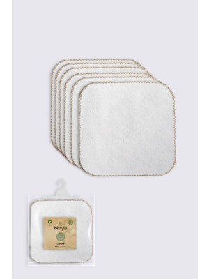 Die Grup Bistyle Organik 28X28 6'lı Havlu Mendil 90105 Ekru