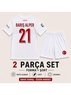 Andream Barış Alper Yılmaz Türkiye Milli Takım  Çocuk Futbol Forması Forma Şort 2 Parça