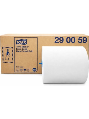 Tork Matic 280m x 6 Rulo Kokusuz Kağıt Havlu 1 Katlı 1 Paket Ultra Emici Özellikte