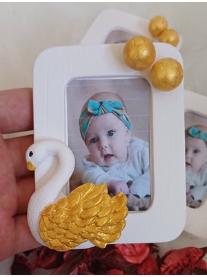 PremiumPort Rüya Gibi Kokulu Taşlar, Hoşgeldin Bebek Kuğu Resimli Magnet Seti