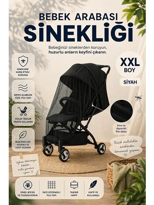 Mor Bebe Bebek Arabası ve Oto Sinekliği ve Cibinliği ( Tüm Arabalara Uyumludur XL Model )