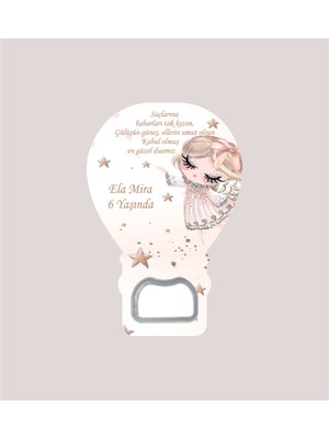 PremiumPort Melek Kız Temalı Balon Açacak Magnet ve Jelatin Paket Hediyesi