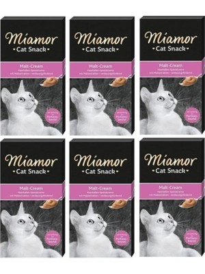 Miamor Malt-Cream Kedi Ödülü 6 x 15 gr 6 Lı Paket Lezzetli Ödül Yaşlı Kediler İçin