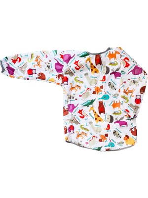 Dora Shopping 7-11 Yaş Zoo Sıvı Geçirmez Makinede Yıkanabilir Uzun Kollu Aktivite Boyama Önlüğü