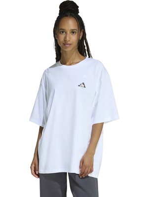 Adidas Soft Sıde Os T Whıte Beyaz Kadın Kısa Kol T-Shirt