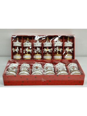 PremiumPort El Yapımı Mini Atlı Karınca 6'lı Set, Nostaljik Ahşap Süs Eşyası