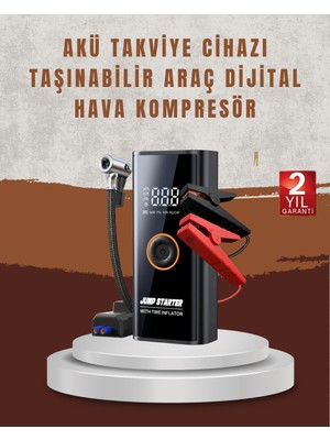 tp Çok Fonksiyonlu Araç Yol Yardım Kiti Jump Starter ve Lastik Pompası - Lisinya