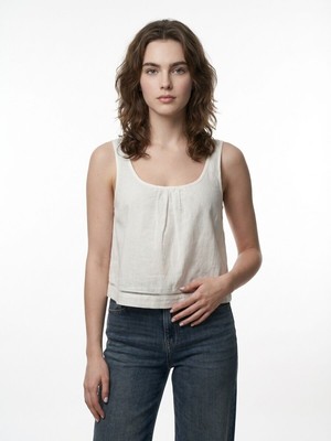 Loft Crop Kadın Bluz K.kol