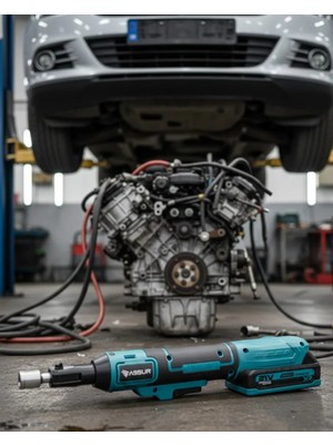 OEMTR Yandan Sıkma Somun Uyumlu Akülü Cırcır Kolu 21V Güçlü Tork