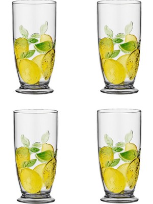 LuckyArt Lımora Akrilik 715Ml 4Lü Meşrubat Bardağı Seti