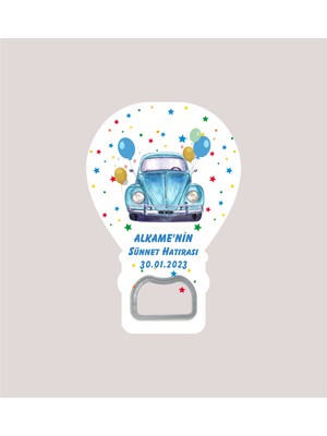 PremiumPort Vosvos Temalı Balon Açacak Magnet ve Jelatin Paket Hediyeli