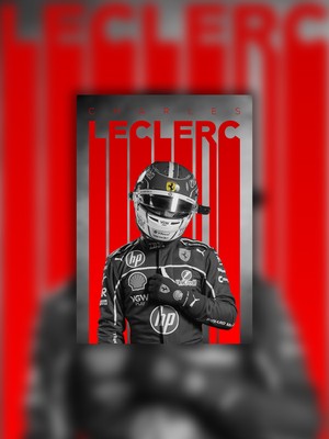 Tugo A4 Boyutunda Metal Charles Leclerc Tablosu