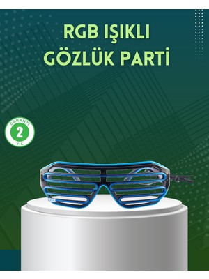 OEMTR Işıklı LED Gözlük Parti Konser ve Etkinlik Aksesuarı