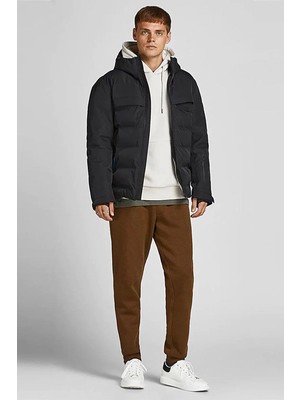 Jack & Jones Jcotarwın Puffer Siyah Erkek Mont 12225287-Black