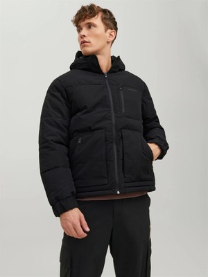 Jack & Jones Jcootto Puffer Sn Siyah Erkek Mont 12214648-Black