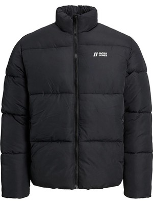 Jack & Jones Siyah Erkek Mont 12238745_JJMAX PUFFER JACKET