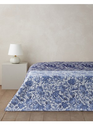 English Home Camille Ray King Size Çok Amaçlı Örtü 220x240 cm Lacivert