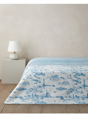 English Home Seaside Serenity Tek Kişilik Çok Amaçlı Örtü 160x220 cm Mavi