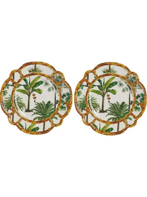 LuckyArt Palma Melamin 28 cm 2’li Servis Tabağı