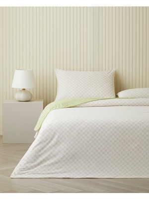 English Home Bloomelle Pamuklu Tek Kişilik Nevresim Seti 160X220 cm Sarı-Yeşil