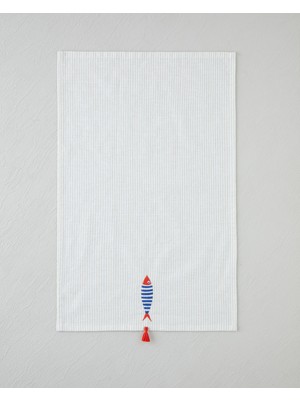 English Home Bubble Fish Pamuk Polyester Nakışlı Kurulama Bezi 30X50 cm Turuncu – Bej