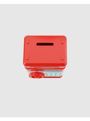 Kırmızı Atm Kasa Tipi Para Biriktirme Kumbarası Nemere