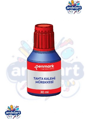 Özbience Kırmızı Mürekkepli Beyaz Tahta Kalemi 30ML, Kaliteli Yazı ve Çizim Için