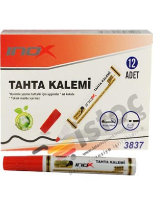 Özbience 12'li Kırmızı Beyaz Tahta Kalemi Seti, Parlak Renkli ve Kullanışlı Ürün