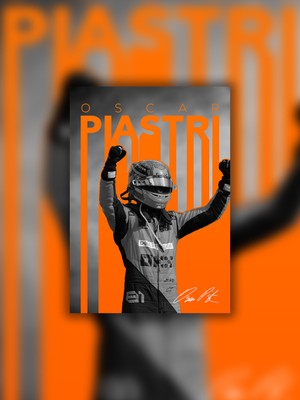 Tugo A4 Boyutunda Metal Oscar Piastri Tablosu