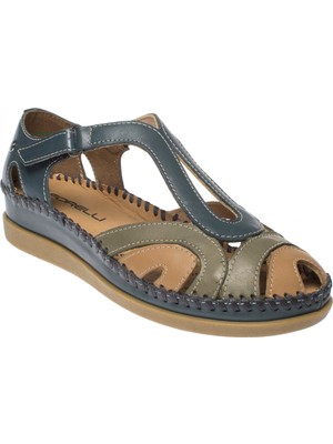 Forelli 22521 Kadın Bluejean Deri Sandalet