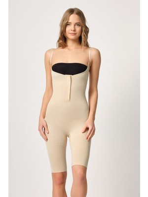 Bemy Store Ten  2093 Ön Agraflı Göğsü Açık Paçalı Boy Korse