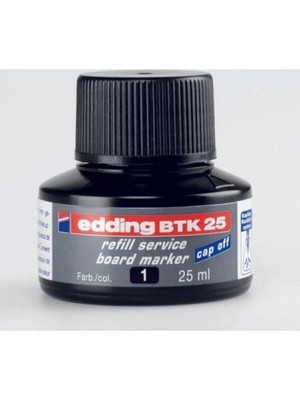 Özbience Edding Beyaz Tahta Kalemi Mürekkebi 25 ml Siyah, Temiz ve Net Yazım Için