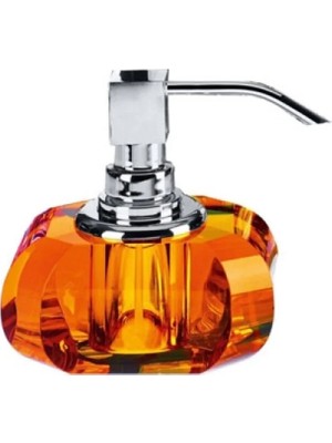 Decor Walther Kristall Sıvı Sabunluk, Tezgah Üstü - Krom/amber