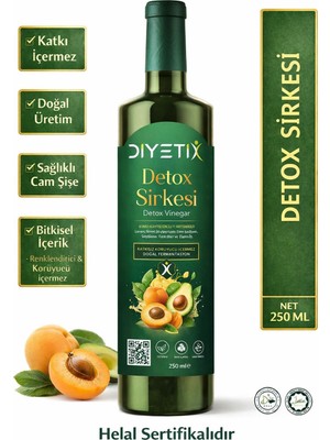 Diyetix Detox Sirke 250 ml | Doğal Fermente, Katkısız & Şekersiz Günlük Kullanım